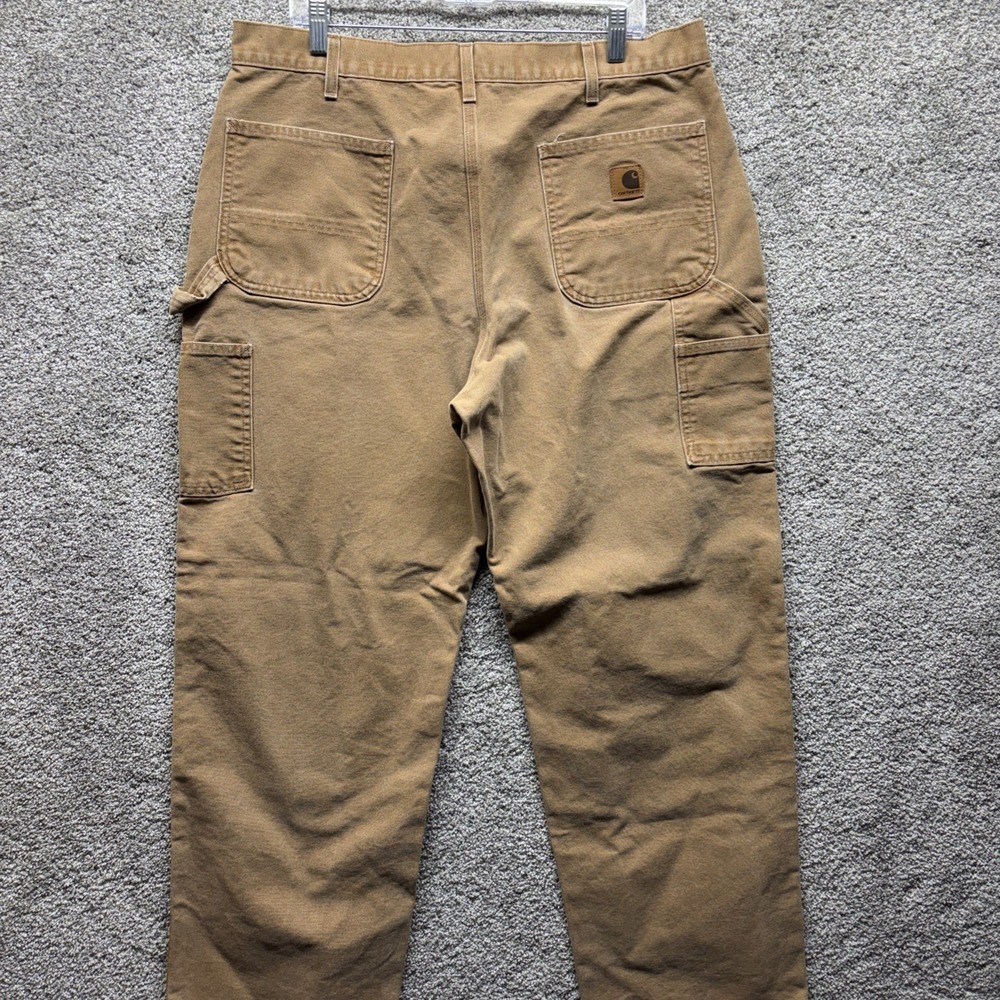 Vintage Carhartt Pants Men's‎ 38x32 Canvas USA Made Carpenter Workwear B11 BRN